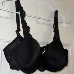 Vintage Elegant Lace & Mesh Black Lace Bra
